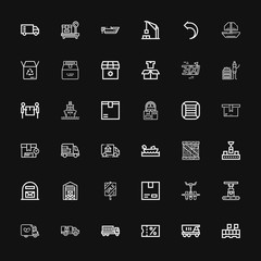 Editable 36 shipping icons for web and mobile