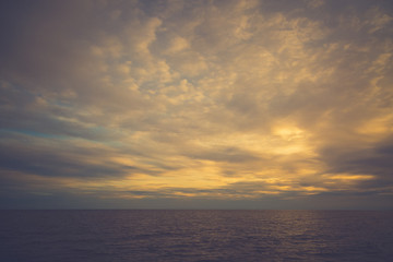 Sky and clouds in golden moment nature