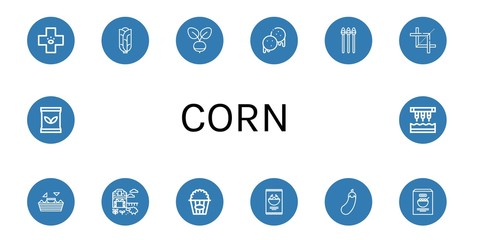 Set of corn icons