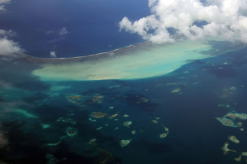 Naklejka na ściany i meble Aerial view of some beautiful islands