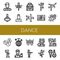 dance icon set