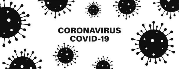 Coronavirus. Virus. COVID-2019. Outbreak coronavirus. Pandemic, medical, healthcare, infectious, virology, epidemiology concept. Corona virus 2019-nCoV. 3D background. Vector illustration.