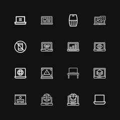 Editable 16 touchscreen icons for web and mobile