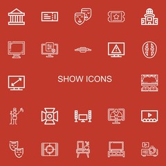 Editable 22 show icons for web and mobile