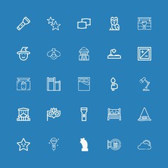 Editable 25 night icons for web and mobile