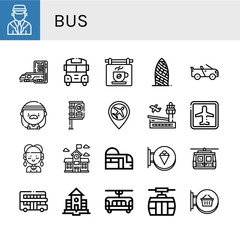 Set of bus icons
