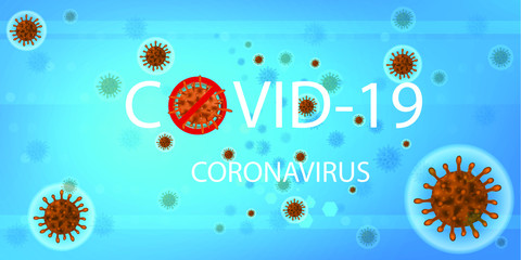 Fototapeta na wymiar Covid-19 background. Vector concept of dangerous virus in China with medical cell.