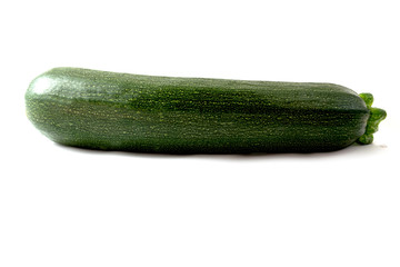 fresh green zucchini isolated on white