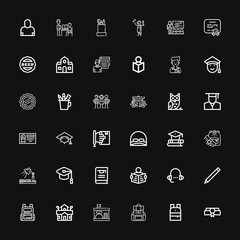 Editable 36 student icons for web and mobile
