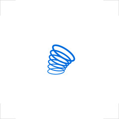 spring coil logo ejection throw design