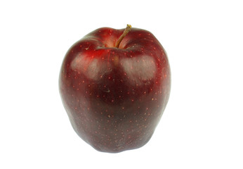 close up on red apple isolated on white background