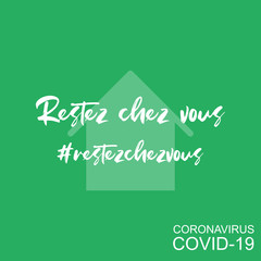 Restez chez vous - COVID-19/Coronavirus - Vert