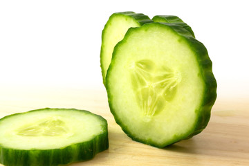 green cucumber slices