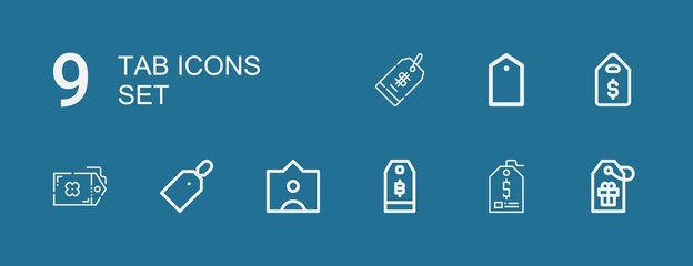 Fototapeta premium Editable 9 tab icons for web and mobile