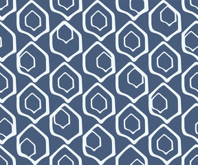 Seamless pattern with hand drawn hexagons. Doodle. Vector illustration. EPS 10