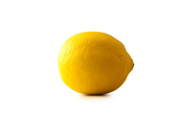 yellow lemon on white