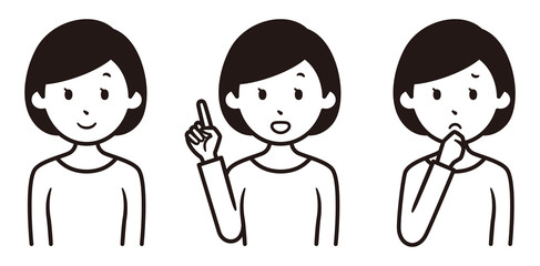 女性　ポーズ　セット