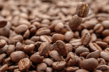 fresh roasted coffee beans background
