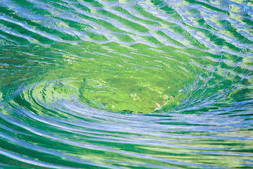 Close up of Water vortex forming on the surface of a river