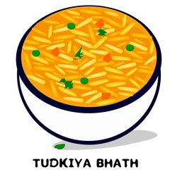 Tudkiya bhath Himachal pradesh Food Vector
