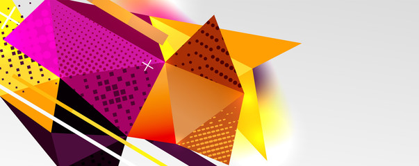 Abstract background - trendy low poly triangle shapes polygonal pattern. Vector Illustration For Wallpaper, Banner, Background, Card, Book Illustration, landing page