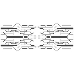 circuit logo template vector icon illustration design