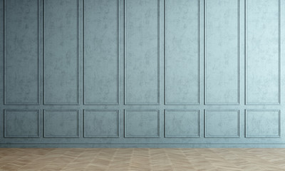 Modern interior design of empty room and blue concrete wall texture background