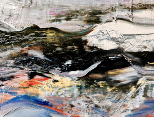 Colorful abstract background wallpaper. Modern motif visual art.  Mixtures of oil paint. Trendy...