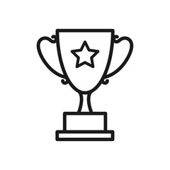 trophy icon in trendy flat style