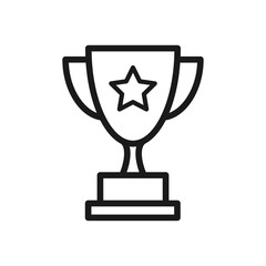trophy icon in trendy flat style