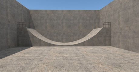 concrete board park 3d image