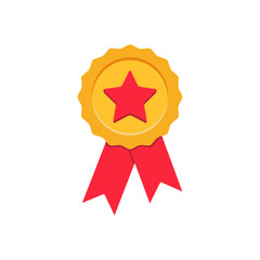 award vector icon, flat design best vector award illustration, medal icon