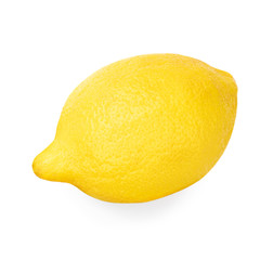 Fresh Lemon fruit   isolated on a white background. Summer citrus food concept.