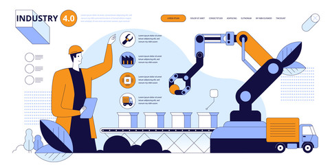 Landing page design of Smart industry 4.0 for web