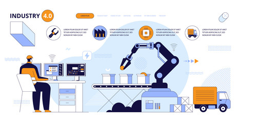 Landing page design of Smart industry 4.0 for web