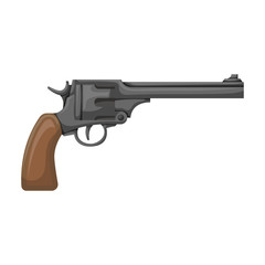 Revolver of gun vector icon.Cartoon vector icon isolated on white background revolver of gun.
