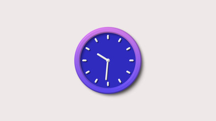 blue 3d clock icon,wall clock,blue wall clock icon,3d clock counting down