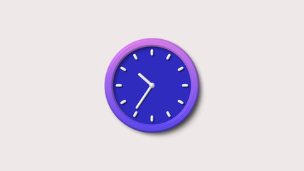 blue 3d clock icon,wall clock,blue wall clock icon,3d clock counting down