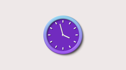 3d clock icon,New 3d wall clock icon,clock icon,Purple color wall clock