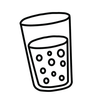 recommend clip art: Glass. Water. Soda. Vector illustration on a white background.