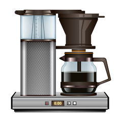 Coffee maker vector icon.Realistic vector icon isolated on white background coffee maker .