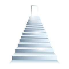 Fototapeta na wymiar Stair vector icon.Realistic vector icon isolated on white background stair .