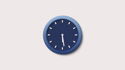 White background 3d wall clock icon,Blue dark clock icon,clock icon