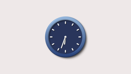 White background 3d wall clock icon,Blue dark clock icon,clock icon