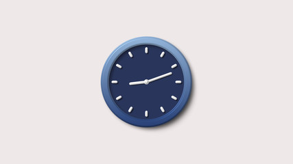 New white background clock icon,blue dark clock icon,3d clock icon