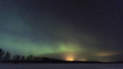 Obraz na płótnie Canvas Aurora in sky Finland