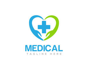Fototapeta na wymiar Medical Care Logo Design Vector