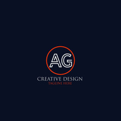 Initial AG Letter Logo With Creative Modern Business Typography Vector Template.