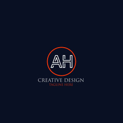 Initial AH Letter Logo With Creative Modern Business Typography Vector Template.