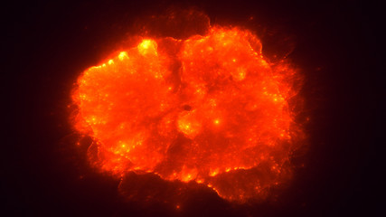 3D rendering abstract colorful fractal light background